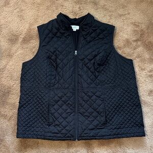 Croft & Barrow Black Quilted Vest